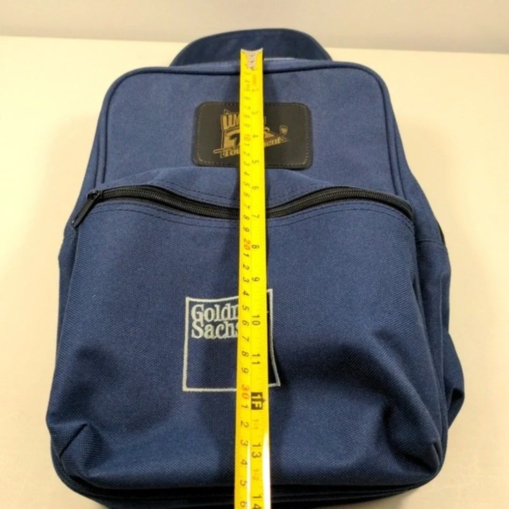 Vtg Goldman Sachs UMass Lowell‎ Golf Tournament Navy Blue Shoe Bag Travel Case